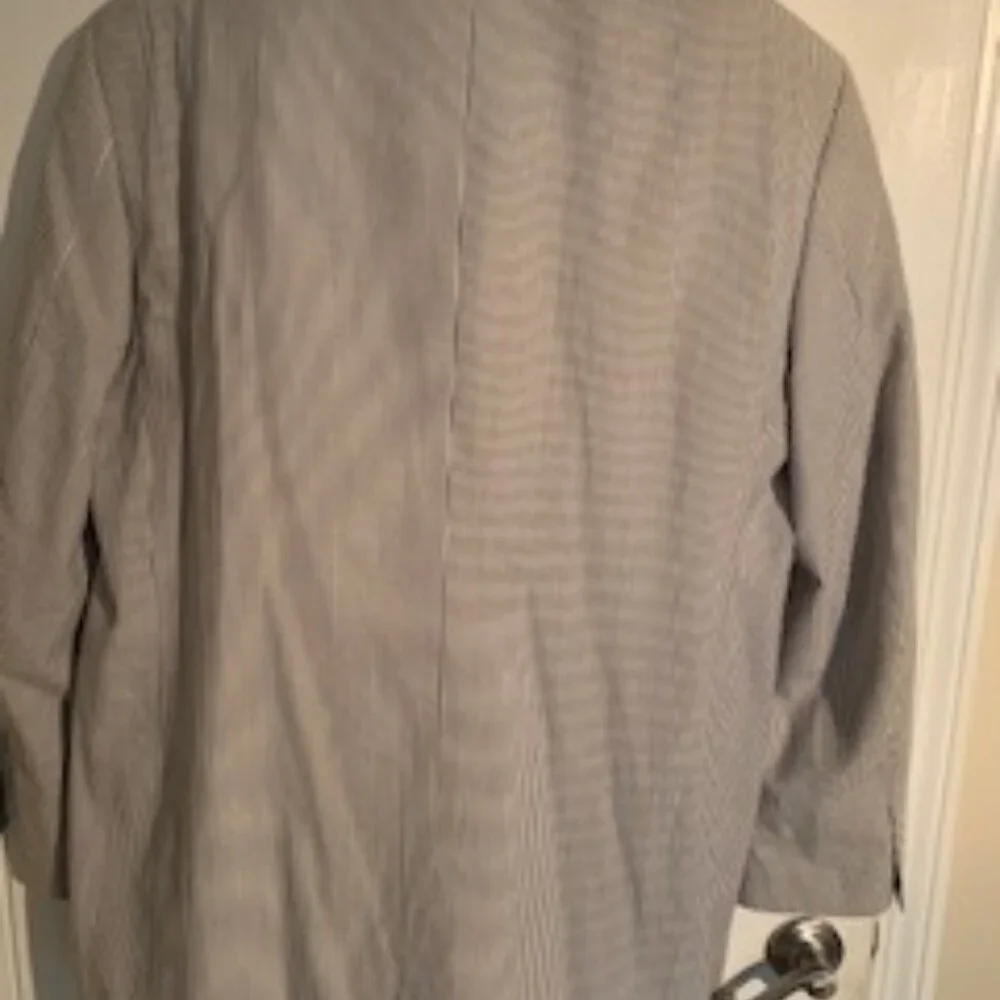 Mens Blu/Wht Seersucker Jacket - Picture 5 of 9